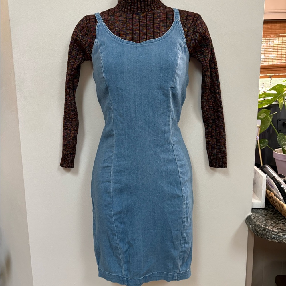 Vintage 90s/Y2K denim dress by Iris, size large